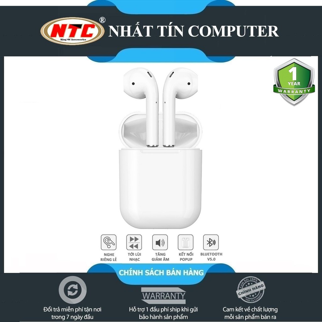 Tai nghe bluetooth True Wireless Borofone BE28 Plus Original series V5.0 (Trắng) - Hàng chính hãng