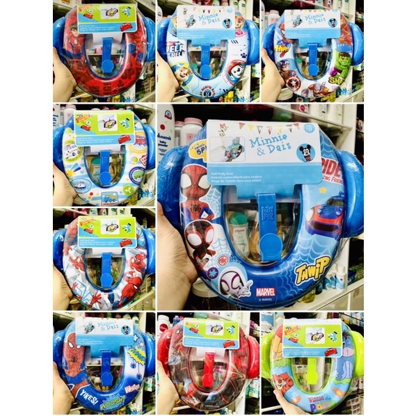 LÓT BỒN CẦU CÁC NHÂN VẬT DISNEY CÓ ĐỆM CHO BÉ