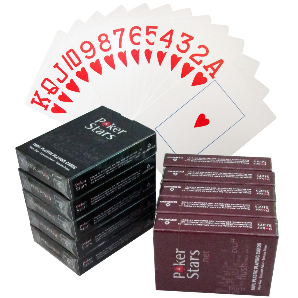 Bộ bài tây nhựa Poker star bền đẹp chống nước 100% Plastic BN 12