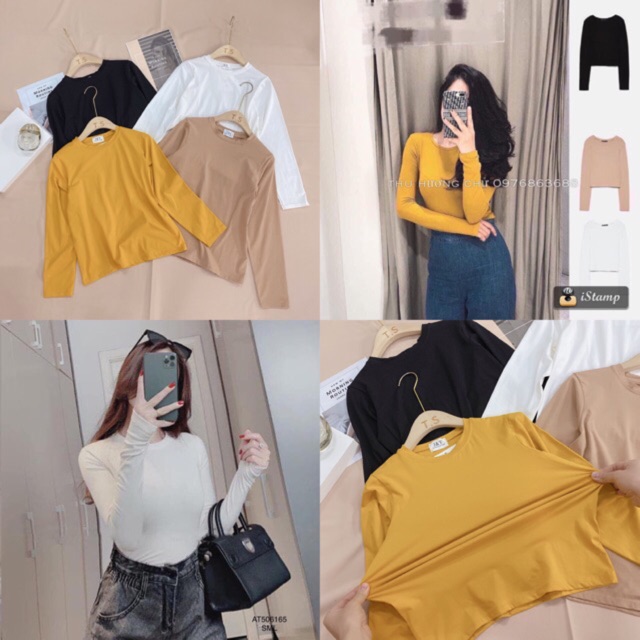 ÁO PHÔNG DÀI TAY CỔ TRÒN NỮ A55