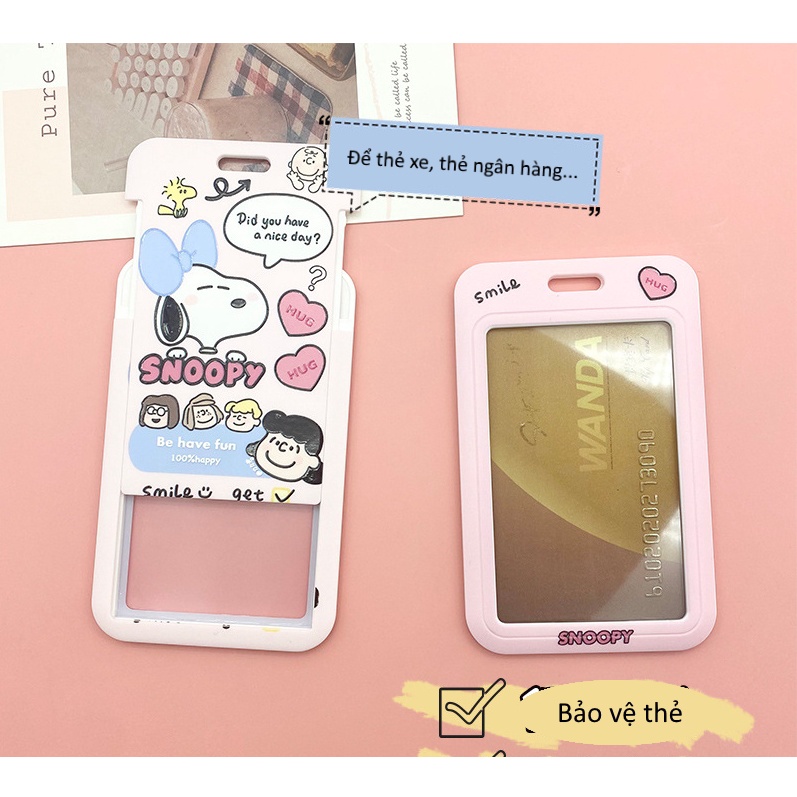 Móc Khóa Nhựa Hình Con Snoo.py Dễ Thương Có Ngăn Để Thẻ Xe Tiện Lợi - Shine House