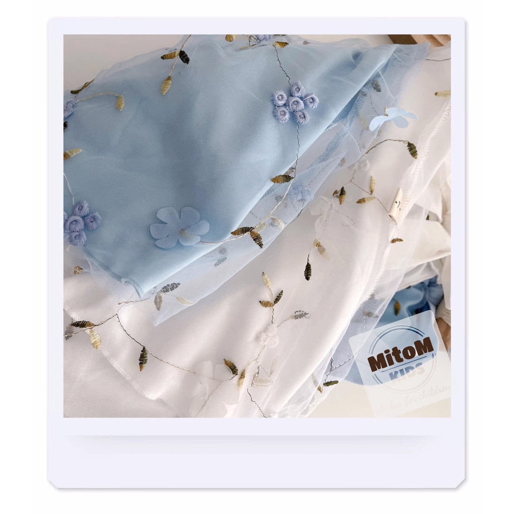 [SALE SỐC] Đầm thiết kế - Đầm yếm voan hoa nổi ♥️ FREESHIP ♥️ tay bồng dáng baby doll thoáng mát, chất cotton thoáng mát