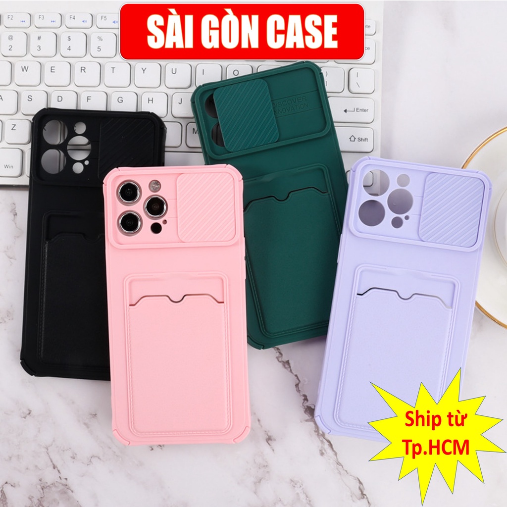 Ốp lưng Iphone đựng thẻ có tấm bảo vệ camera ip7,8,plus/X,XS/XSMAX/11/11/12,pro,max/13.pro.max