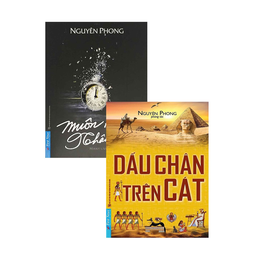 Sách - Combo Nguyên Phong - Muôn Kiếp Nhân Sinh 51760 + Dấu chân trên cát 52682 (Bìa mềm) - FirstNews