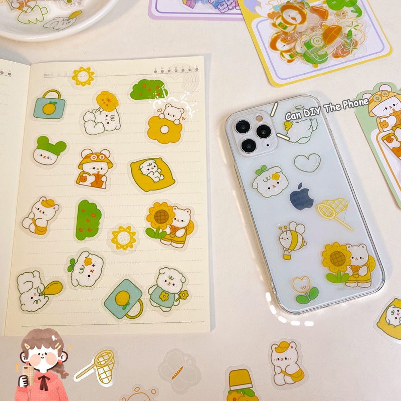 Bộ 30 Miếng Dán Trang Trí Sổ Tay Hình Động Vật Dễ Thương DIY