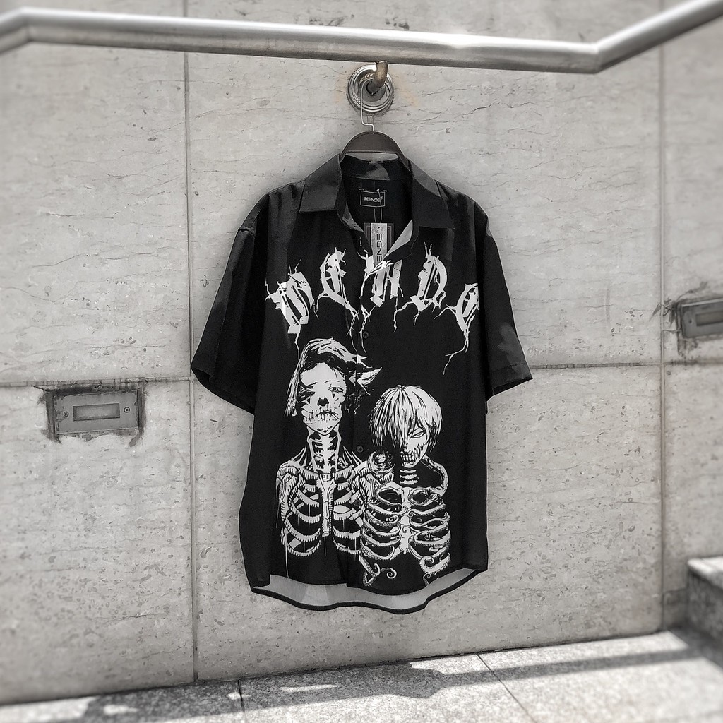 [FULLTAG CHÍNH HÃNG] Áo sơ mi MENDE BLACK SKELETON FULLTAG | Sơmi Lụa Mềm CNK 100% | CHUẨN CAO CẤP 1:1 LOCAL BRAND | BigBuy360 - bigbuy360.vn