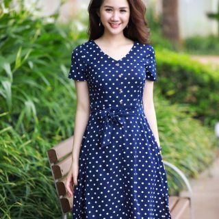 Váy chấm bi vitage