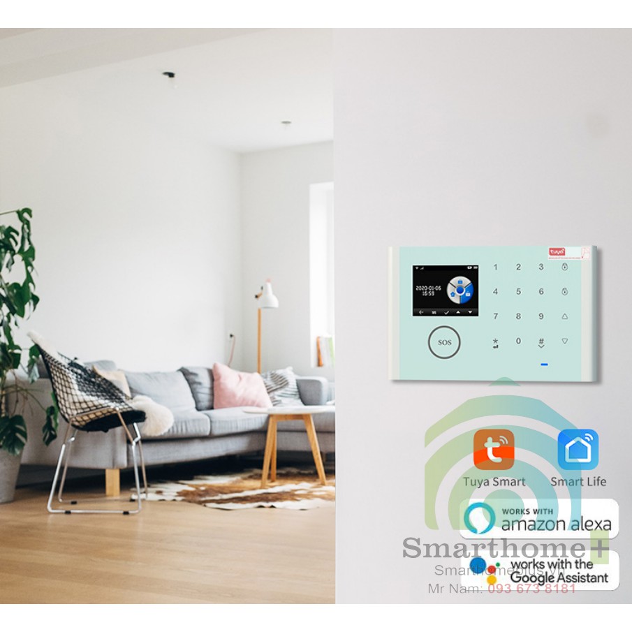 Bộ Kit Trung Tâm Báo Động Không Dây GSM Wifi Tuya SHP-CK8