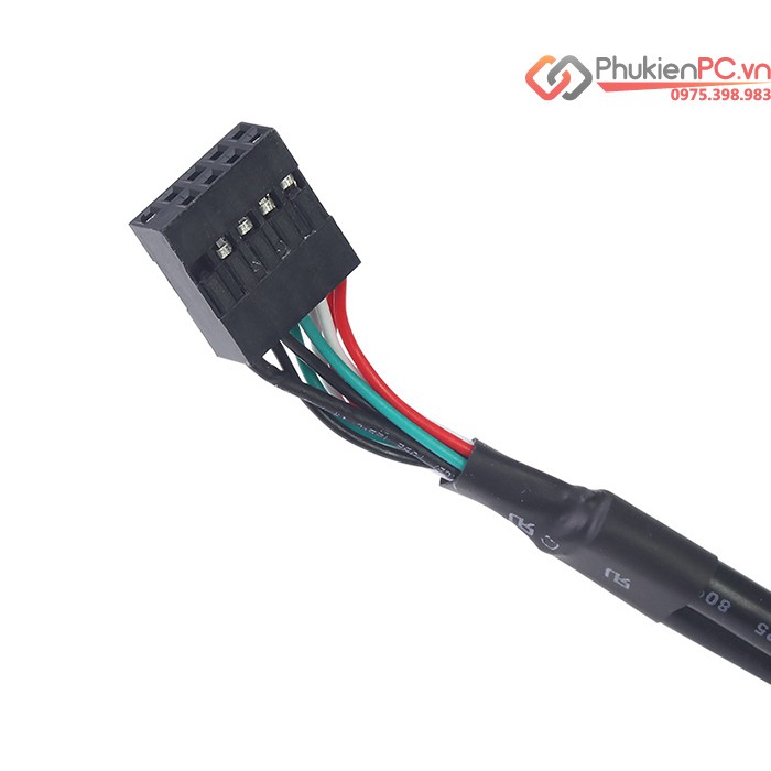 Cáp 9pin usb mainboard ra 2 usb panel hỗ trợ nguồn