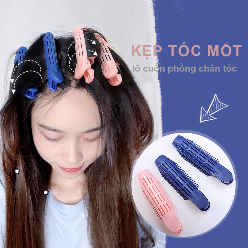 Kẹp Phồng Chân Tóc Kt6 Lô Cuốn Tự Dính Tóc Tạo Độ Bồng Cho Tóc Hàn Quốc Lô Cuốn Tóc Mái Bay 10.5Cm Nhựa 5 Màu