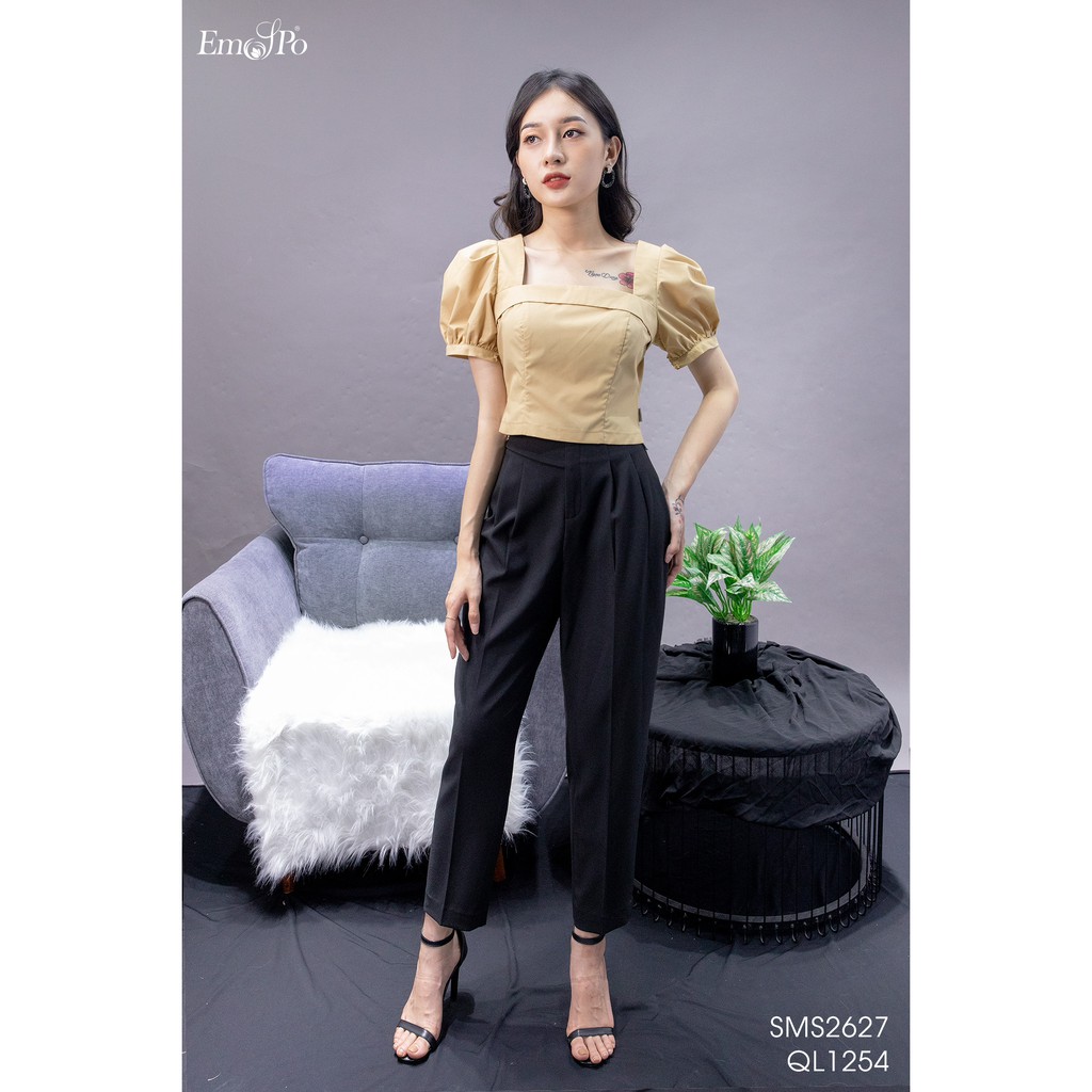 Quần baggy, ly bung, cài cúc lệch Emspo QL1254