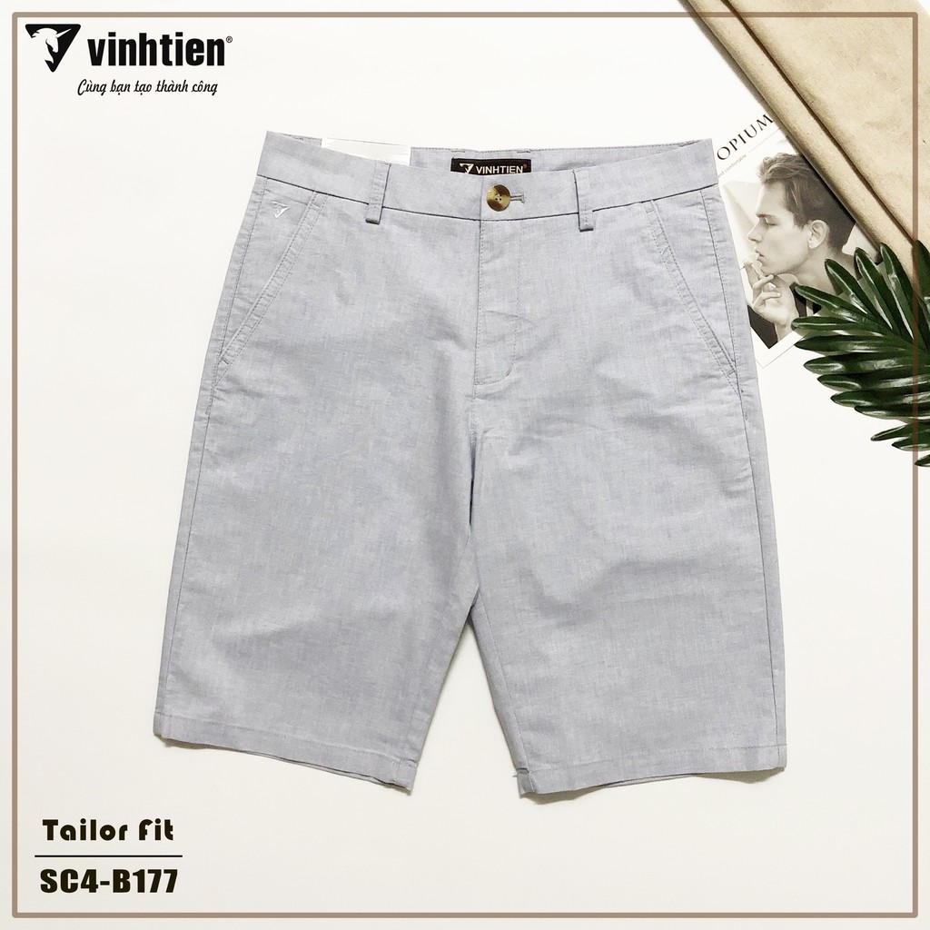 Quần short nam Vĩnh Tiến form tailor fit vải cotton 315 - B177