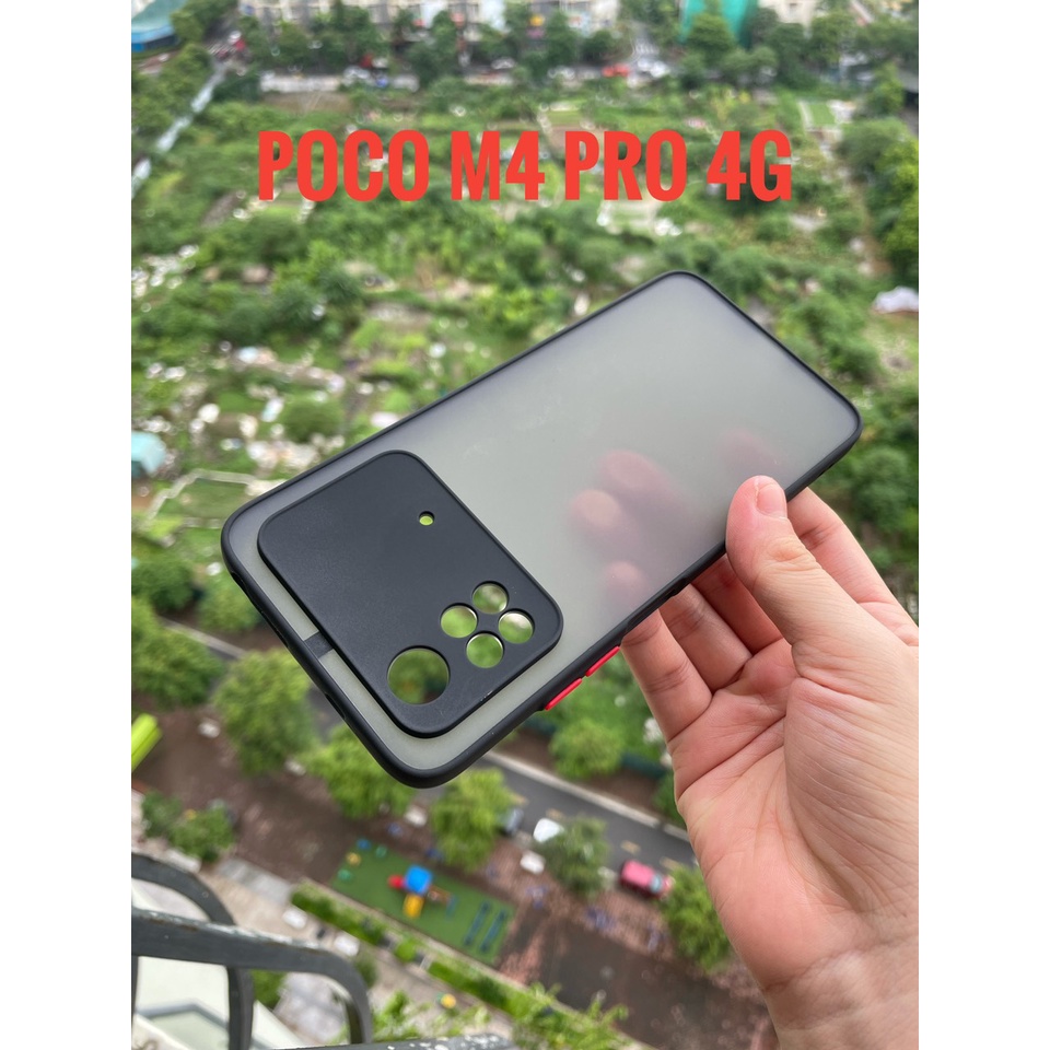 Ốp lưng Xiaomi Poco M4 Pro 4G  viền dẻo màu lưng nhám mờ bảo vệ camera