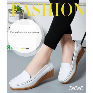 GIÀY DA NỮ, GIÀY Lười Da Nữ Đế Cao 4cm SP50