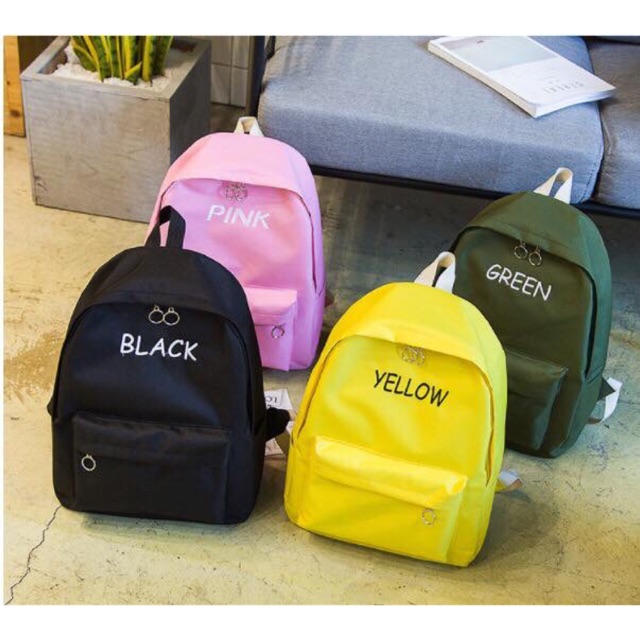 Balo sắc màu PINK . GREEN  . BLACK