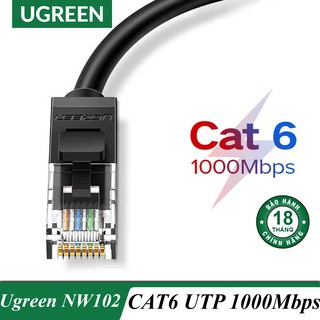 Cáp Mạng Đúc Sẵn 2 Đầu Cat6 Dây Tròn UTP 1000Mbps Dài 10M – 20M Cao Cấp UGREEN NW102