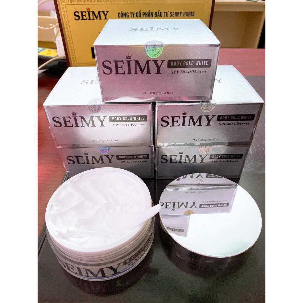 Kem Body Dưỡng trắng chống nắng Seimy - Body Gold White SPF 50+ bật tông dưỡng da, dưỡng ẩm da và bảo vệ body an toàn