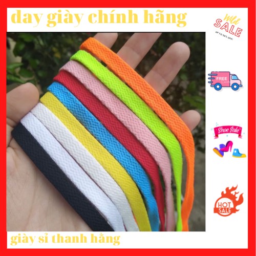 day giày chính hãng Dây giày thể thao Sneaker nam nữ 2 lớp đủ màu loại xịn dài 1m2 day giày 1 cập 2 sợi