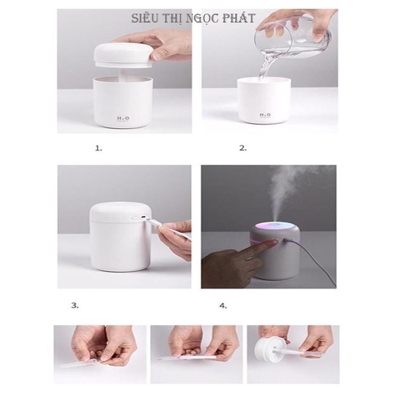 Máy Xông Tinh Dầu Phun Sương Tạo Ẩm Mini