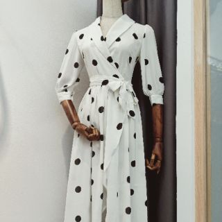 Váy maxi chấm bi QCCC