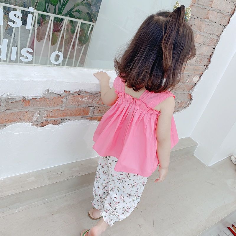 Áo Cotton Không Tay Màu Trơn Phong Cách Nhật Bản Hàn Quốc Thời Trang Mùa Hè Hàng Mới 2022 Dành Cho Bé Gái