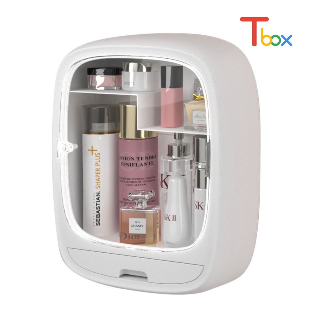 Tủ đựng mỹ phẩm đồ trang điểm treo tường phòng tắm chống bụi chống nước không đục lỗ nhựa ABS cao cấp