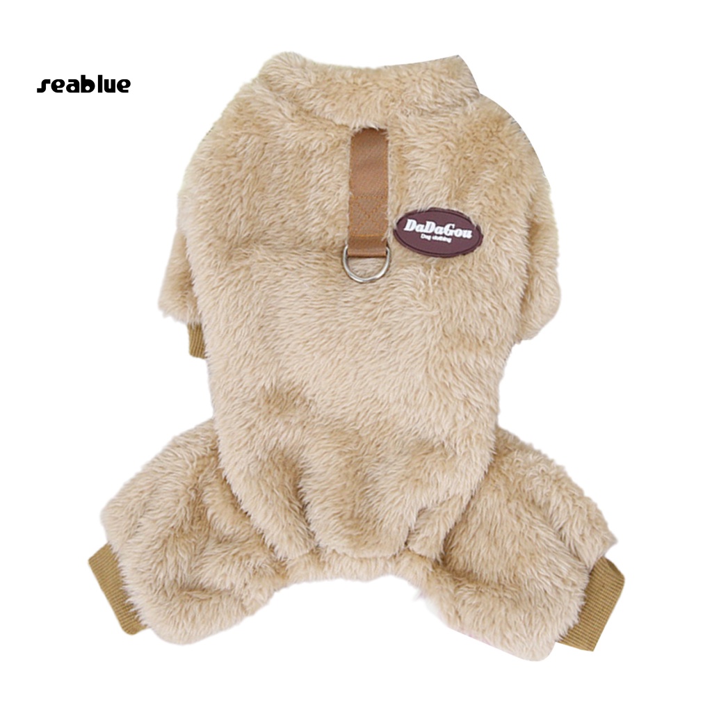 Áo Khoác Lông Xù Màu Trơn Ấm Áp Thời Trang Mùa Thu Cho Cún Cưng