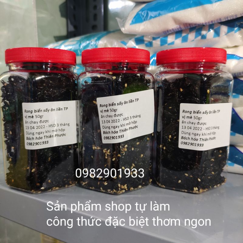 rong biển rang mè (ăn chay được), 50g/hộp