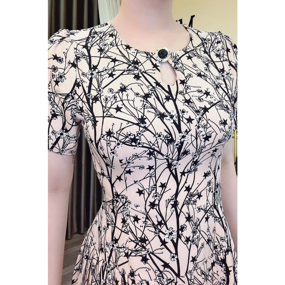 Đầm Công Sở Dập Ly Hoa Sương AKARA K154 Dáng Xòe Thời Trang FULL Size S-XXL