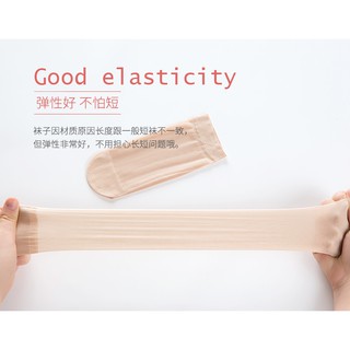 Vớ dài trung bình chất liệu lụa màu trơn cho nữ