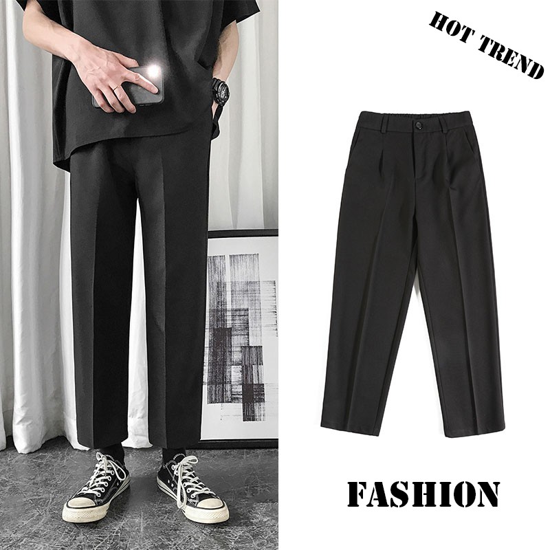 Quần Tây Baggy Nam Ống Suông Basic Lưng Cài Kiểu Dáng Hàn Quốc Thanh Lịch Thời Trang MENFASHION1989 JOGGER NAM 9000063C