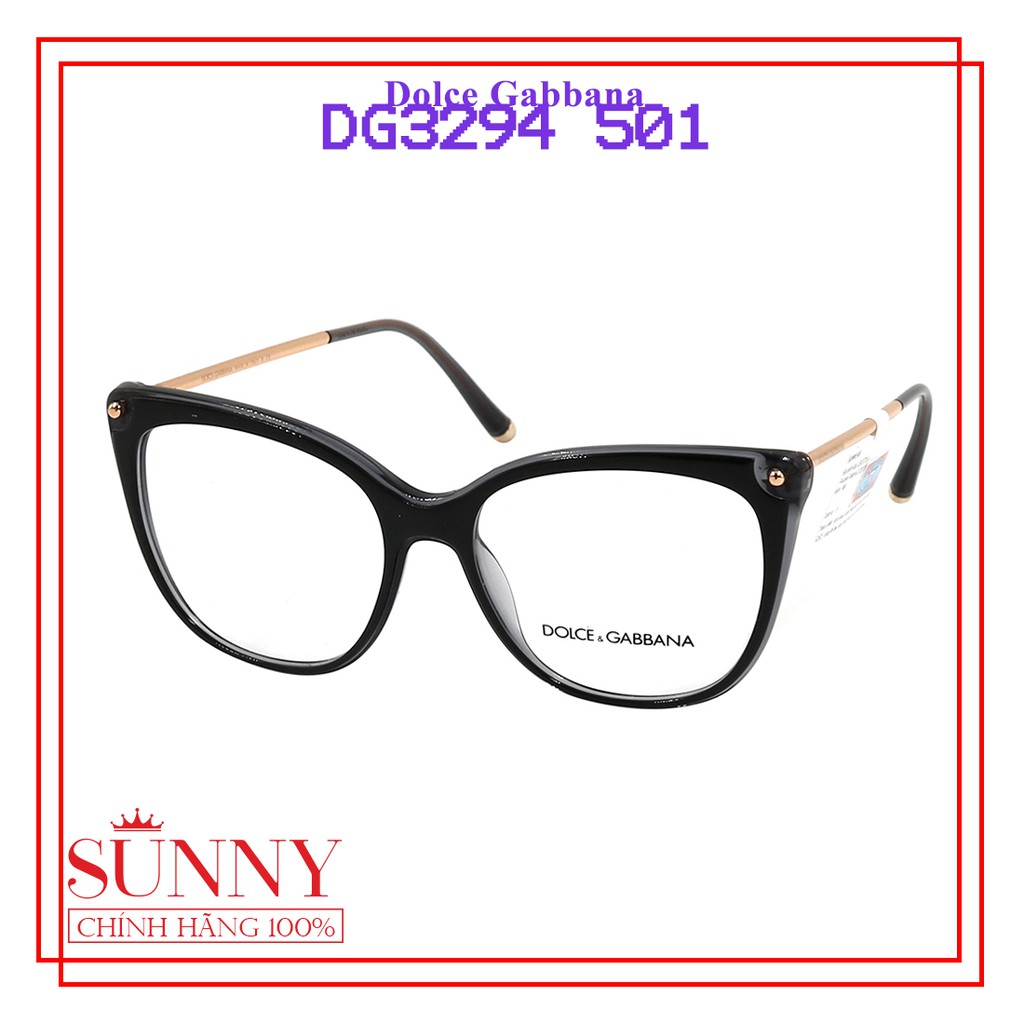 Gọng kính nam nữ chính hãng Dolce &amp; Gabbana DG3294 màu sắc thời trang, thiết kế dễ đeo bảo vệ mắt
