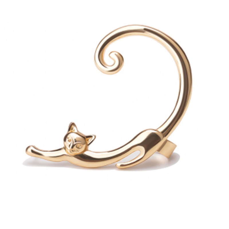 Bông Tai Gắn Vành Tai Không Xỏ Lỗ Hình Mèo Cho Nữ