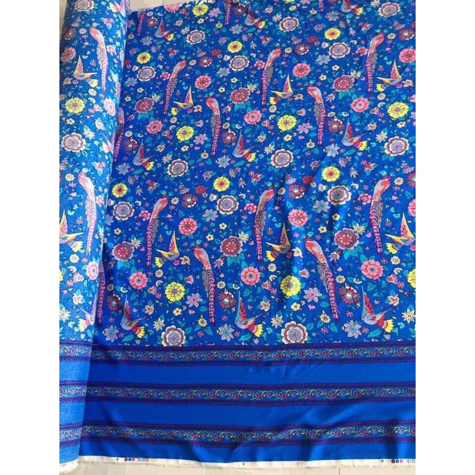 Vải Lanh (Tôn) họa tiết hoa nhí-Chuyên may đồ đi biển-dự tiệc-du lịch-Chất mịn mát chỉ 45k/m-Hàng Vi