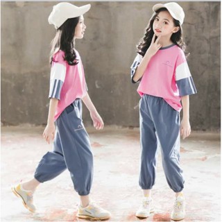 Bộ đồ cottong bé gái phong cách