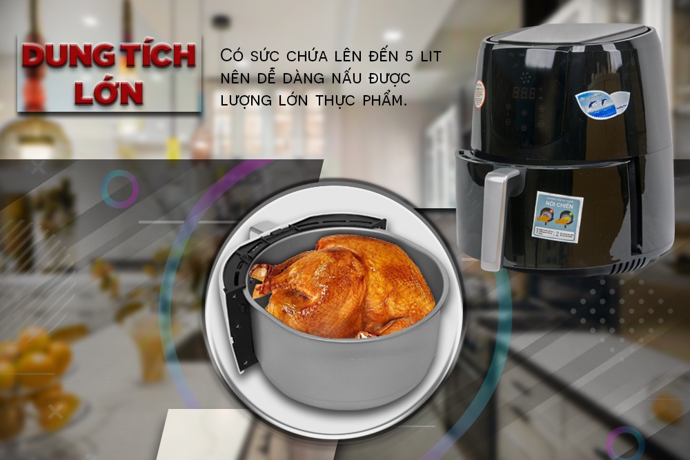 Nồi chiên không dầu Perfect PF-D92 5Lít - HAPOS