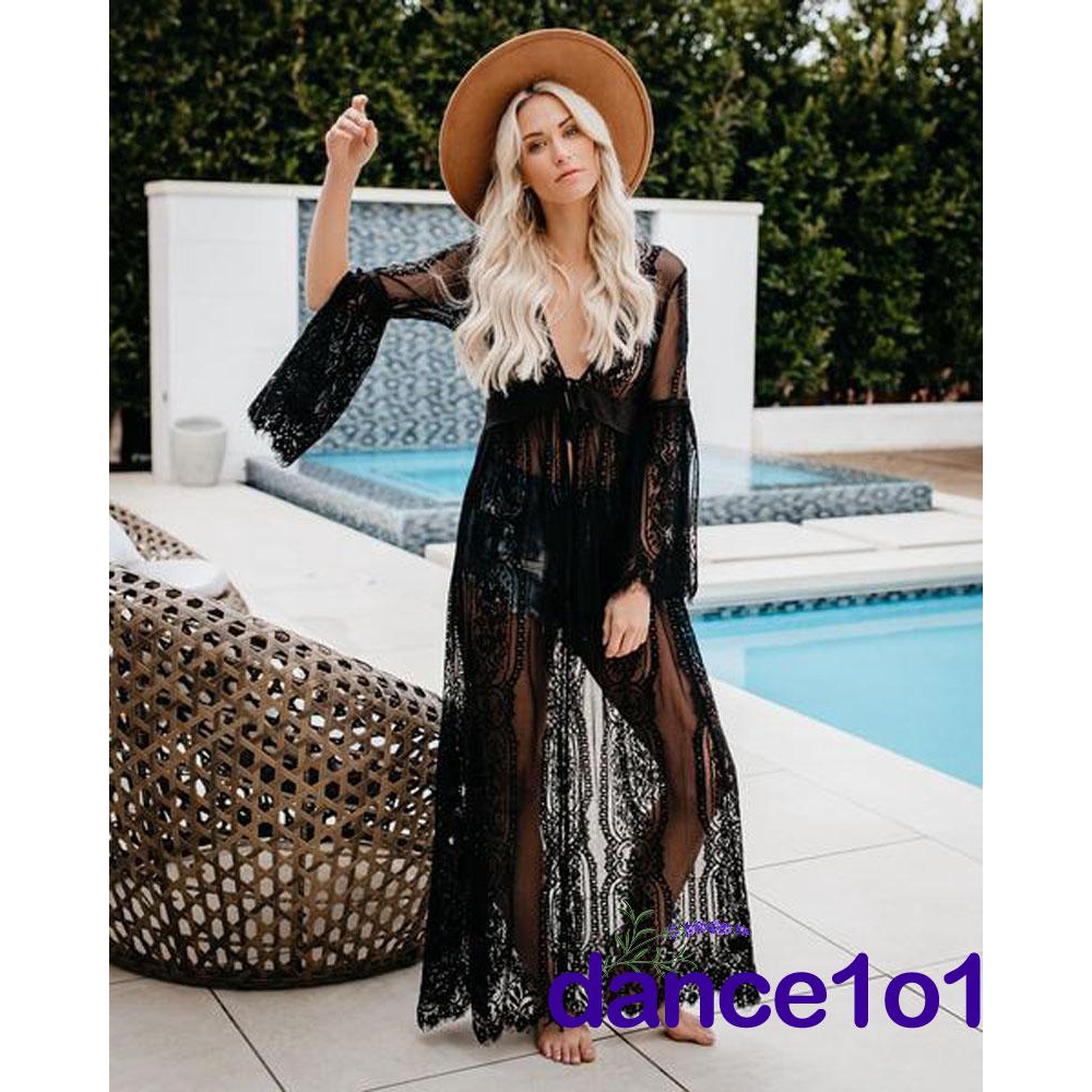Đầm ren khoác ngoài bikini thiết kế quyến rũ tinh tế