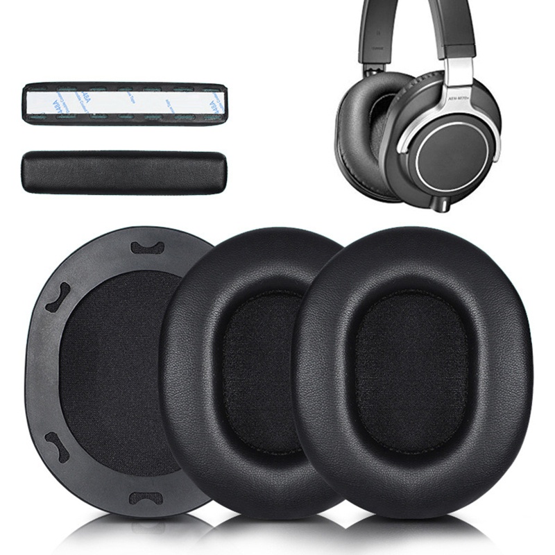 Đệm Bọc Bảo Vệ Tai Nghe Chụp Đầu Bằng Memory Foam Phối Da Thay Thế Tiện Dụng Cho Audio-Technica ATH M70X ATX-M70X