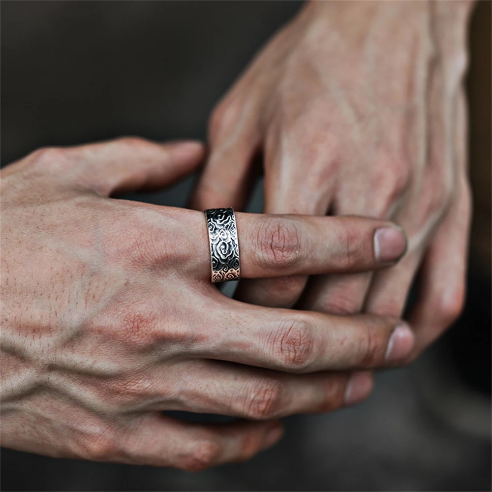 Nhẫn Phong Thủy May Mắn Hình Đám Mây Pixiu Có Thể Điều Chỉnh Kích Cỡ Cho Nam Và Nữ