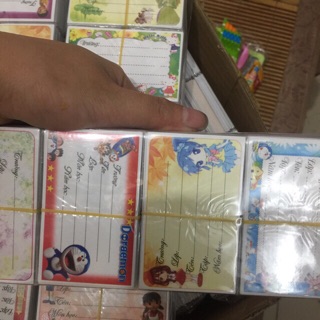 1000 nhãn vở học sinh