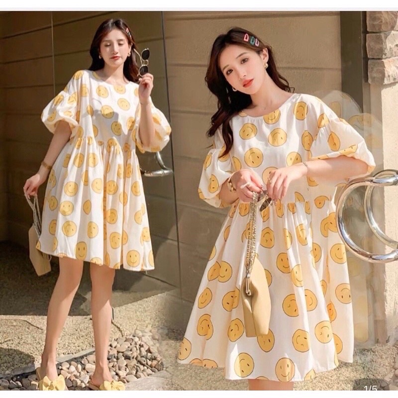 Đầm babydoll tay bồng