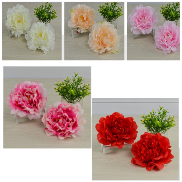 Đầu hoa mẫu đơn rời 13cm trang trí tết phụ kiện handmade vòng hoa mã M04
