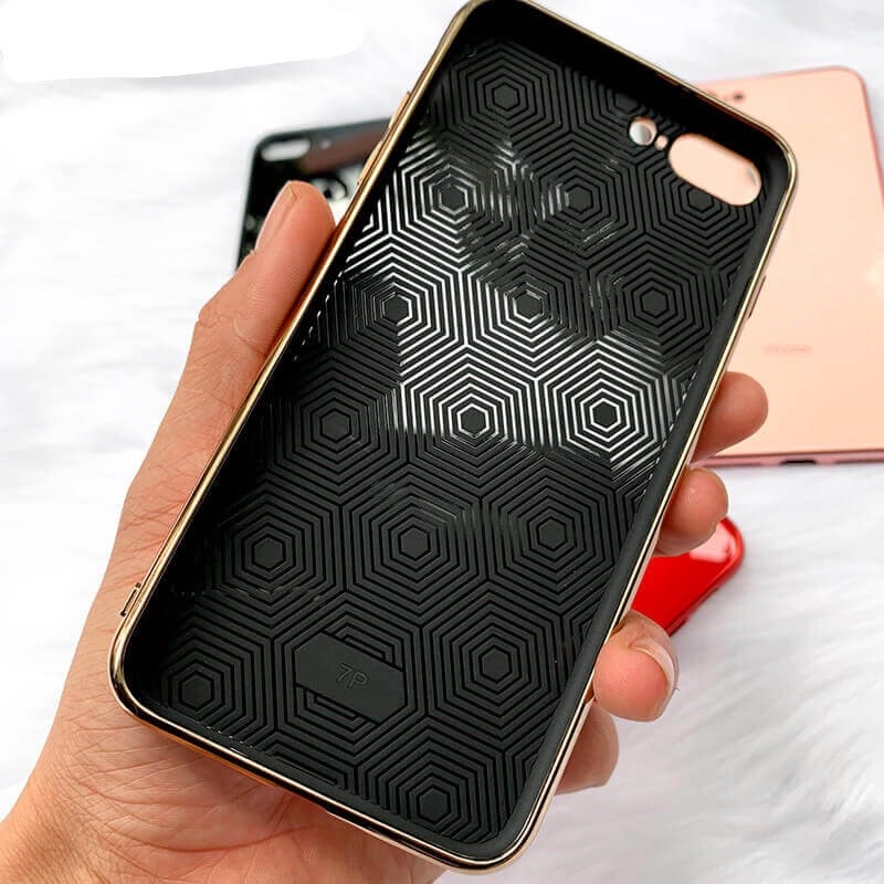 Ốp tráng gương viền Si iphone 6 6S 7 8 X XS MAX PLUS