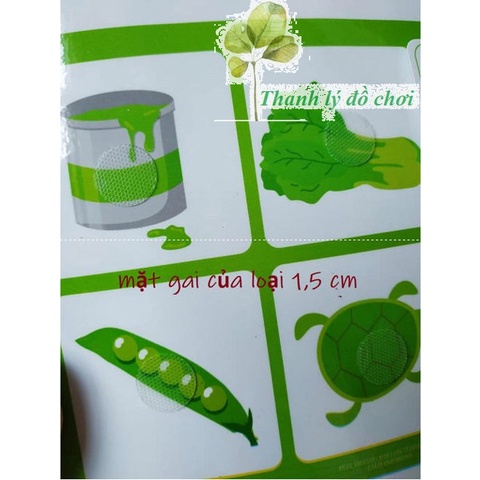 DÍNH GAI TRONG SUỐT - 100 cặp VERCLO Dính gai tròn chia nhỏ nhiều cỡ
