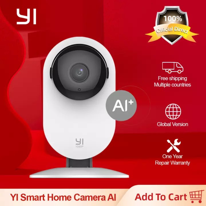 Camera Yi Home Full HD 1080p, Tích Hợp AI, Bản Quốc Tế - Chính Hãng