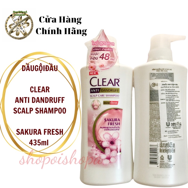 💥Dầu gội  Clear Thái lan sạch gàu thơm mát suôn mượt