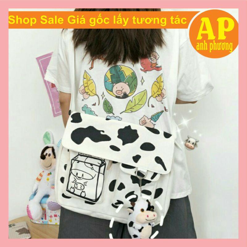[RẺ VÔ ĐỊCH] Túi tote đeo chéo hộp sữa bò sữa DINK Me unisex phong cách Hàn Quốc 1 màu duy nhất