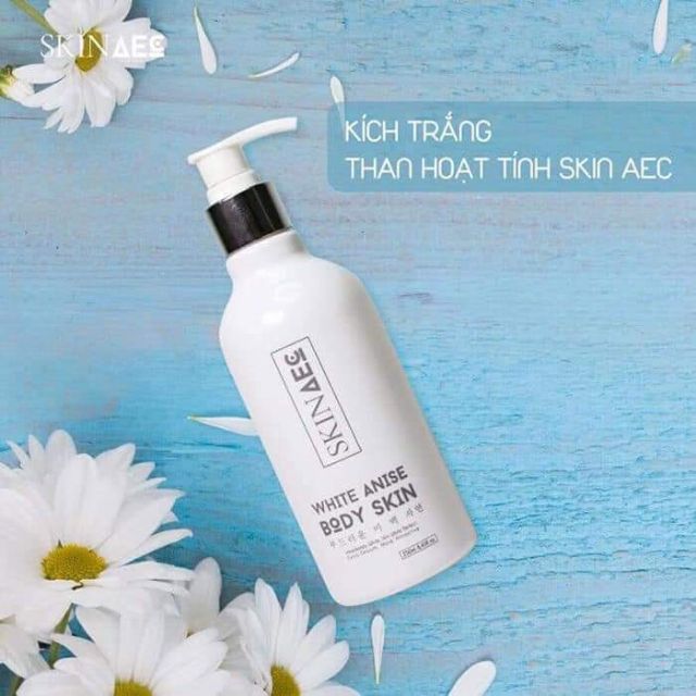 [GIÁ HỦY DIỆT] SỮA TẮM KÍCH TRẮNG THAN HOẠT TÍNH SKIN AEC