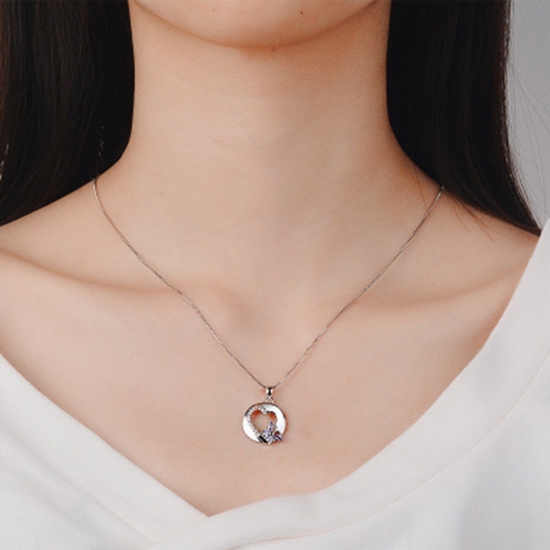 Mặt dây chuyền bạc 925 làm trang sức thời trang cho phụ nữ