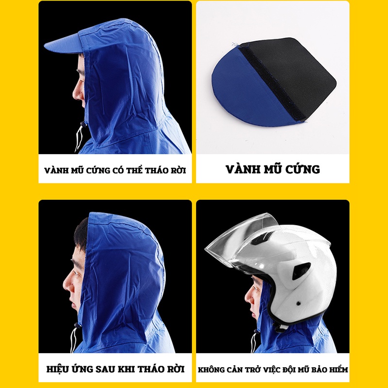 Áo Mưa đôi, Cực Dày Áo Mưa Xe Máy Nam Nữ áo Mưa Người Lớn Oxford Vải áo Mưa Cực Lớn